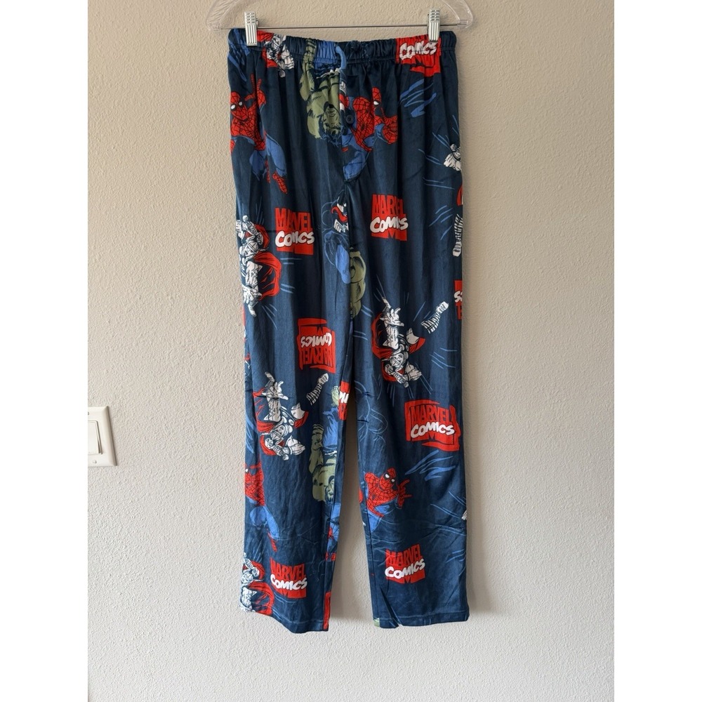 Avengers Battle All Over Print Sleep Pants Blue Cozy New With Tags Size Medium
